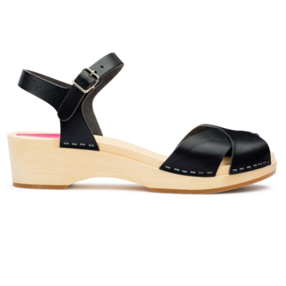 Swedish Hasbeens “Mirja Debutant” Size 38, Black, EUC